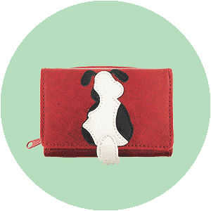 LAVISHY wholesale dog themed vegan applique bags, wallets, coin purses & accessories to gift shop, clothing & fashion accessories boutique, book store in Canada, USA & worldwide.