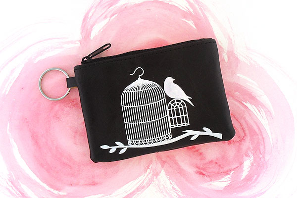 LAVISHY Akina collection wholesale fun vegan peacock & peony flower embossed coin purses to gift shop, clothing & fashion accessories boutique, book store in Canada, USA & worldwide since 2001.
