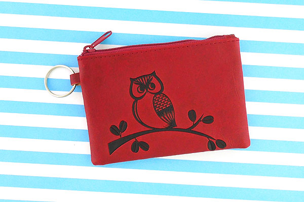 LAVISHY Akina collection wholesale fun vegan owl embossed coin purses to gift shop, clothing & fashion accessories boutique, book store in Canada, USA & worldwide since 2001.