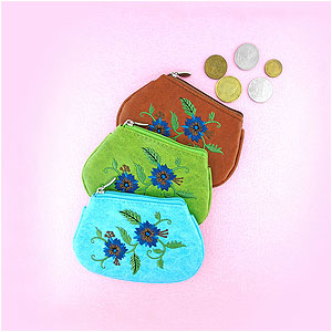 LAVISHY Elma collection vegan embroidered small coin purses