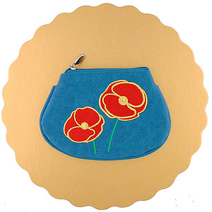 LAVISHY Elma collection vegan embroidered print coin purses