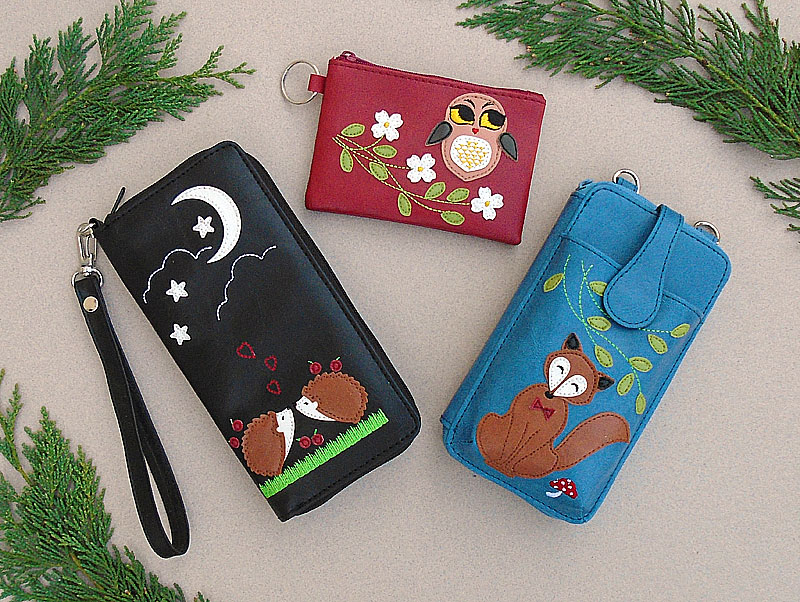 LAVISHY Adora collection wholesale fun vegan applique bags, wallets, purses, pouches, travel accessories & tech accessories