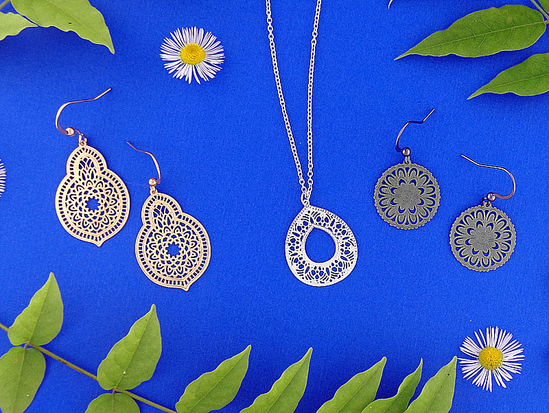 LAVISHY Funkii collection wholesale original, beautiful & affordable cheap chic filigree earrings and necklaces