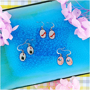 LAVISHY Lovely collection wholesales dainty earrings with playful graphic prints