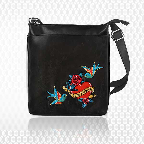 LAVISHY Elma collection wholesale vegan embroidered messenger bags to gift shop, clothing & fashion accessories boutique, book store in Canada, USA & worldwide.