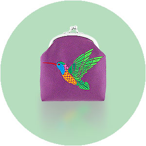 LAVISHY wholesale bird themed vegan embroidered coin purses to gift shop, clothing & fashion accessories boutique, book store in Canada, USA & worldwide.