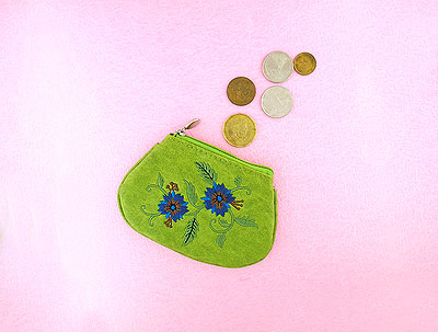 LAVISHY Elma collection wholesale cute vegan embroidered coin purses to gift shop, clothing & fashion accessories boutique, book store in Canada, USA & worldwide.
