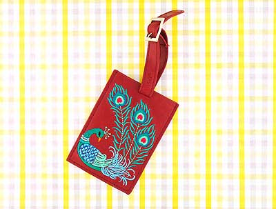 LAVISHY Elma collection wholesale vegan embroidered luggage tags to gift shop, clothing & fashion accessories boutique, book store in Canada, USA & worldwide.