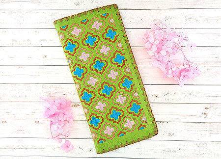 LAVISHY Elma collection wholesale Bohemian flora embroidered vegan large wallets to gift shop, clothing & fashion accessories boutique, book store in Canada, USA & worldwide since 2001.
