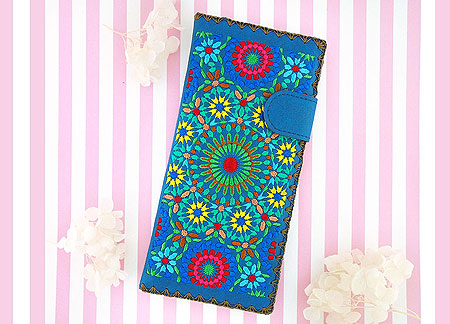 LAVISHY Elma collection wholesale Moroccan pattern embroidered vegan large flat wallets to gift shop, clothing & fashion accessories boutique, book store in Canada, USA & worldwide since 2001.