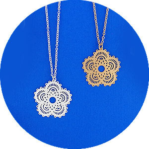 LAVISHY Funkii collection wholesale flower filigree necklaces