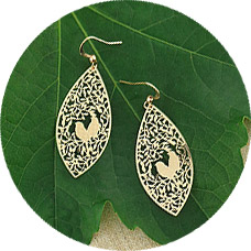 LAVISHY wholesale original, beautiful & affordable love themed filigree earrings to gift shop, clothing & fashion accessories boutique, book store in Canada, USA & worldwide.