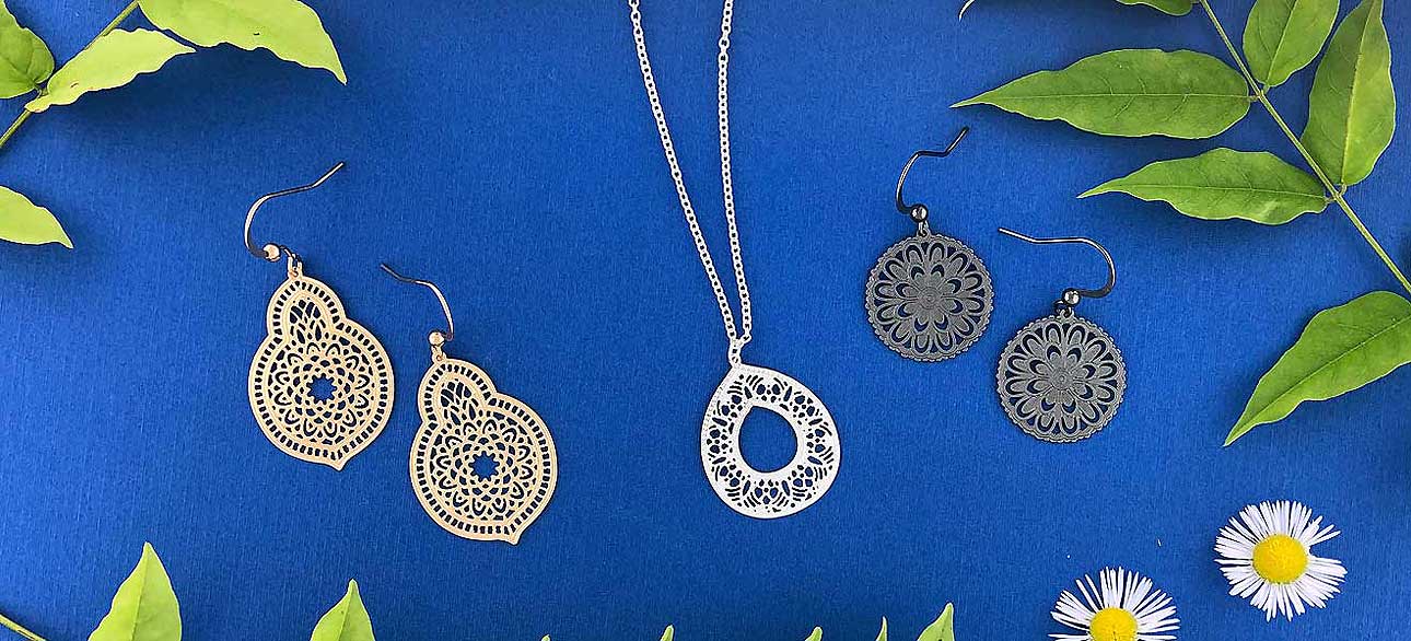 lavishy Funkii collection wholesale cheap and cheerful filigree earrings and necklaces