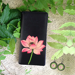 LAVISHY love lotus flower. These are lotus inspired vegan fashion accessories & gifts designed by LAVISHY