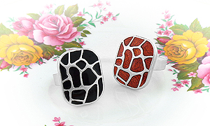 LAVISHY LAVA collection wholesale handmade silver plated colorful enamel rings to gift shop, clothing & fashion accessories boutique, book store, souvenir shops in Canada, USA & worldwide since 2001.