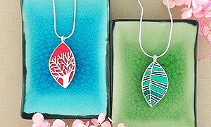 LAVISHY LAVA collection wholesale tree & leaf themed handmade silver plated colorful enamel fashion jewelry to gift shop, clothing & fashion accessories boutique, book store, souvenir shops in Canada, USA & worldwide since 2001.