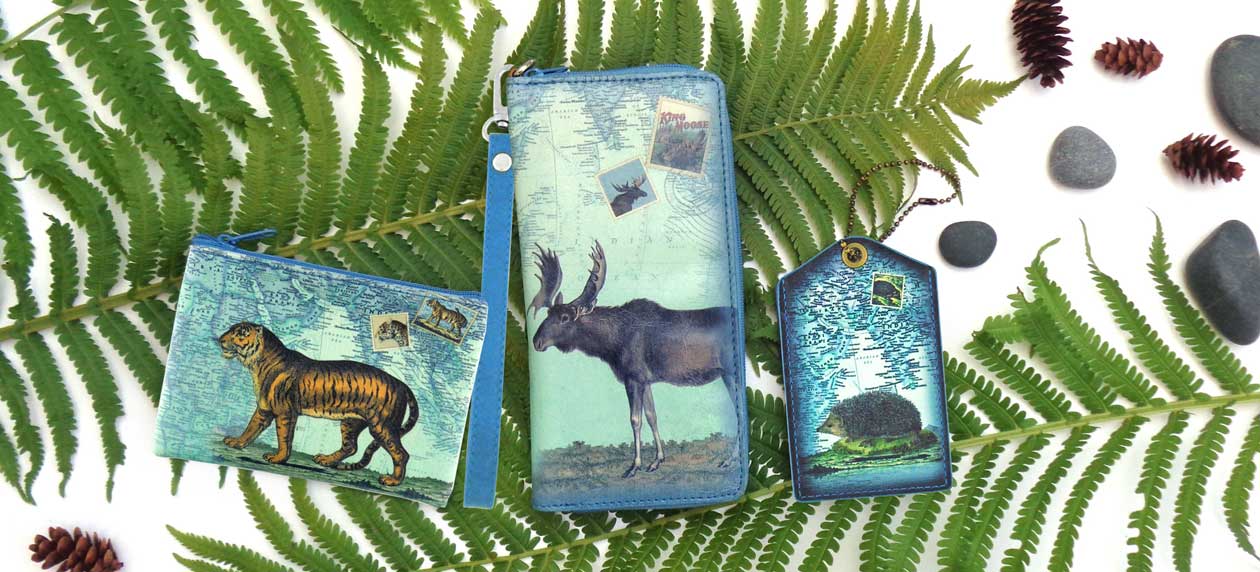 lavishy Spring 2023 boutique style Eco-friendly flower & fern leaf printed vegan wallets & coin purses for wholesale to gift shops, clothing and fashion accessories boutiques, book stores in Canada, USA & worldwide.