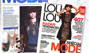 LAVISHY necklace was featured by Canada's NO.1 fashion magazine LOULOU