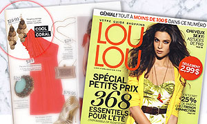 LAVISHY chic everyday earrings were featured by Canada's NO.1 fashion magazine LOULOU