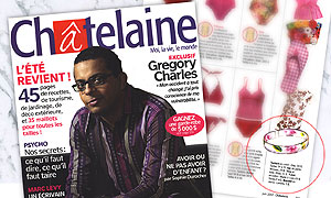 LAVISHY handpainted resin bangles were featured by Canada's NO.1 women's magazine Chatelaine