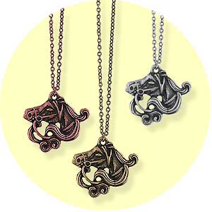 LAVISHY wholesale horse themed fashion necklaces to gift shops, clothing and fashion accessories boutiques, book stores in Canada, USA and worldwide.
