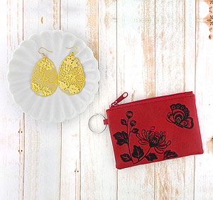 LAVISHY wholesale chrysanthemum themed vegan fashion accessories & gifts
